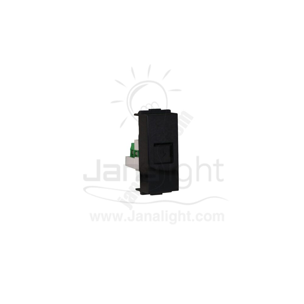 بريزة تليفون اسود SANSHE Black Phone Socket Sanshe